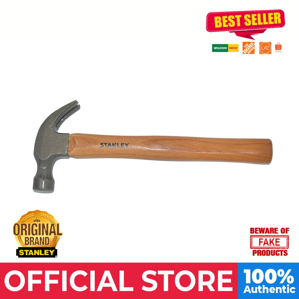 Stanley 16oz Wood Handle Claw Hammer (STHT513398) Shopee Philippines