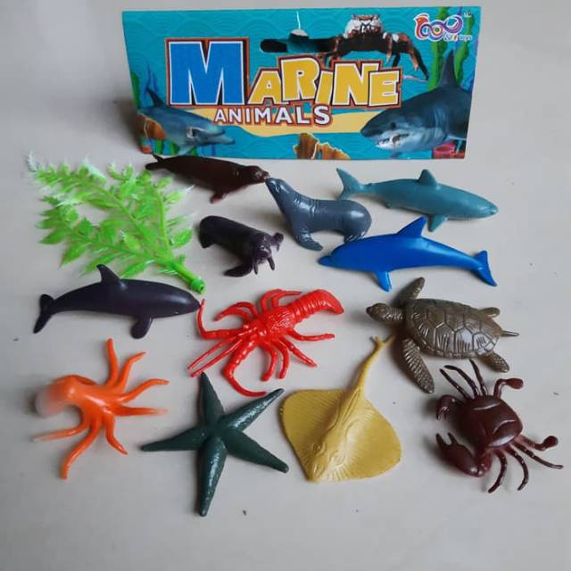 Educational Rubber Sea Animal Set - Wild Animal Educational Children |  Shopee Philippines