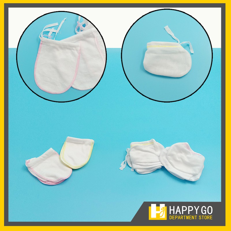 Happy Go 6in1 Infant Mittens Gloves and Booties Baby Boys and Girls