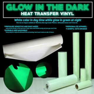 (glow in the dark)Heat Transfer Vinyl 0.5mx1m For Heat Press Printing T-shirt /cap/number/bag