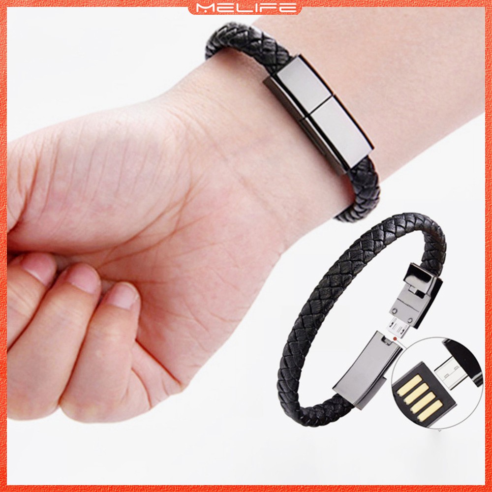 USB Charging Cable Bracelet Data Sync Transmittion Cord Wristband For