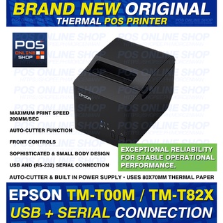 EPSON TM-T100M TM-T82X TM T82 THERMAL POS Printer USB + (RS-232) Serial ...