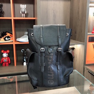 Supreme x Louis Vuitton Christopher backpack In black, Luxury, Bags &  Wallets on Carousell