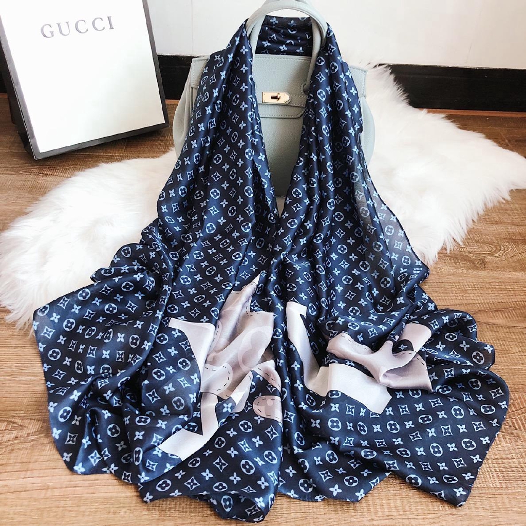 blue summer scarf