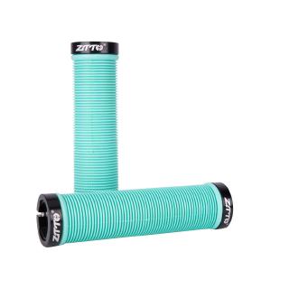turquoise bike grips