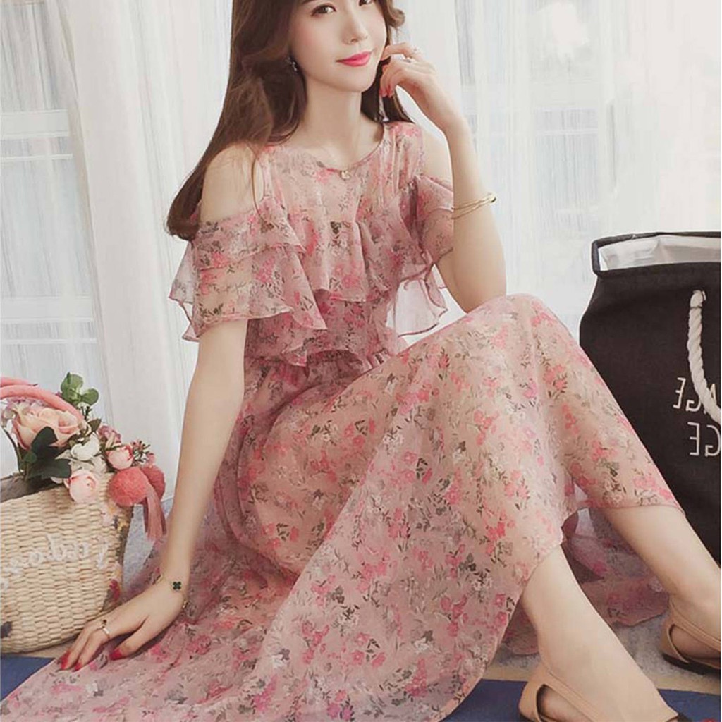 floral dress korean