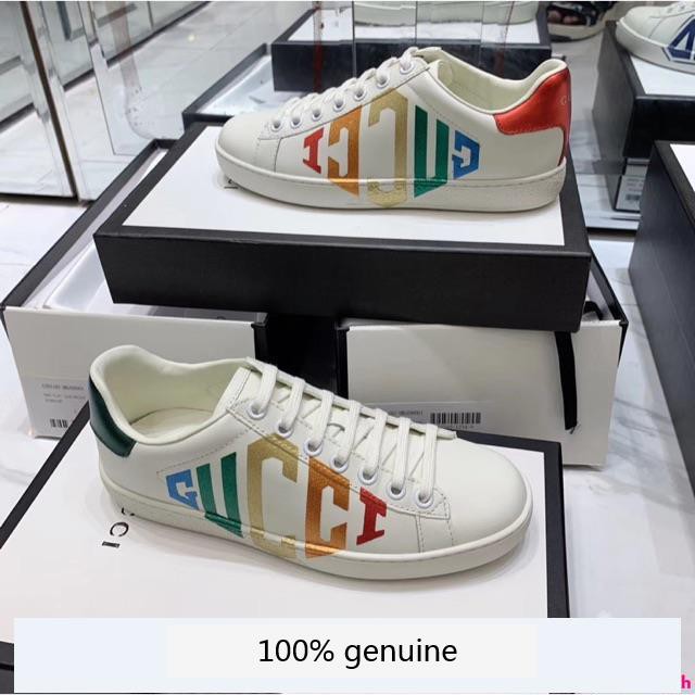 gucci white flat shoes