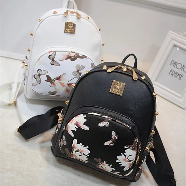 Fashion Korean Girls Foral Backpack Bag | Shopee Philippines