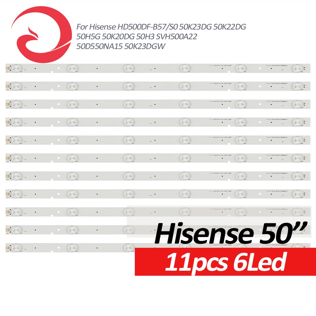 LED strip for Hisense HD500DF-B57/S0 Replacement 50K20DG  SVH500A22 50D550NA15 
