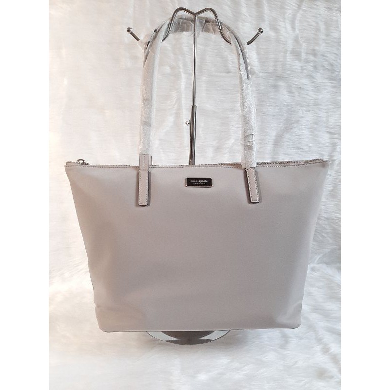 AUTHENTIC KATE SPADE NYLON HAYDEN MEDIUM TOP ZIP TOTE HANDBAG BAG IN  NEUTRAL WKRU6537 | Shopee Philippines