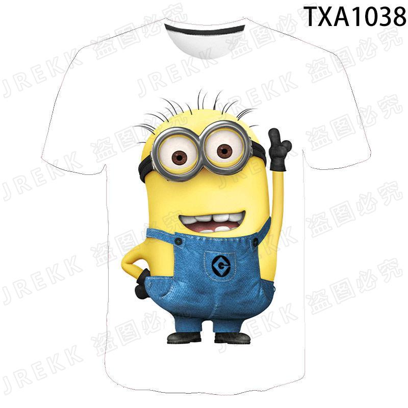 cartoon Anime Despicable Me Minions kids T-shirt 3d Print Casual Short Sleeve Tshirt girl Tops Cool O-neck boy child clothes Tops tees