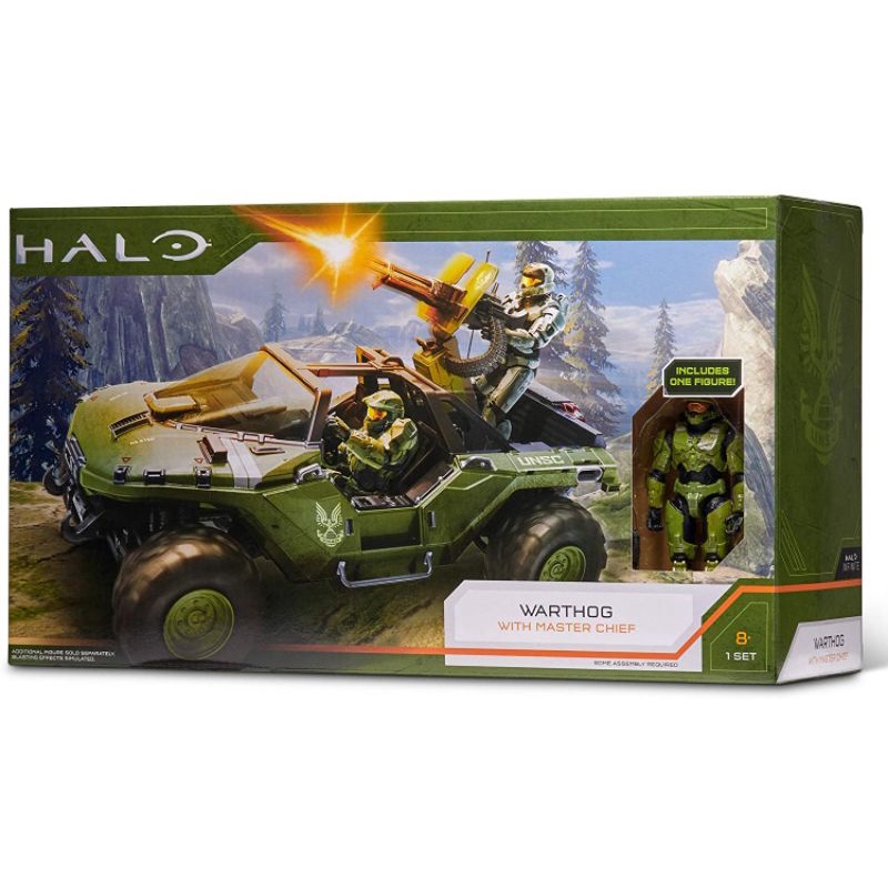 World Of Halo Deluxe Vehicle And Figure Pack Warthog With Master Chief