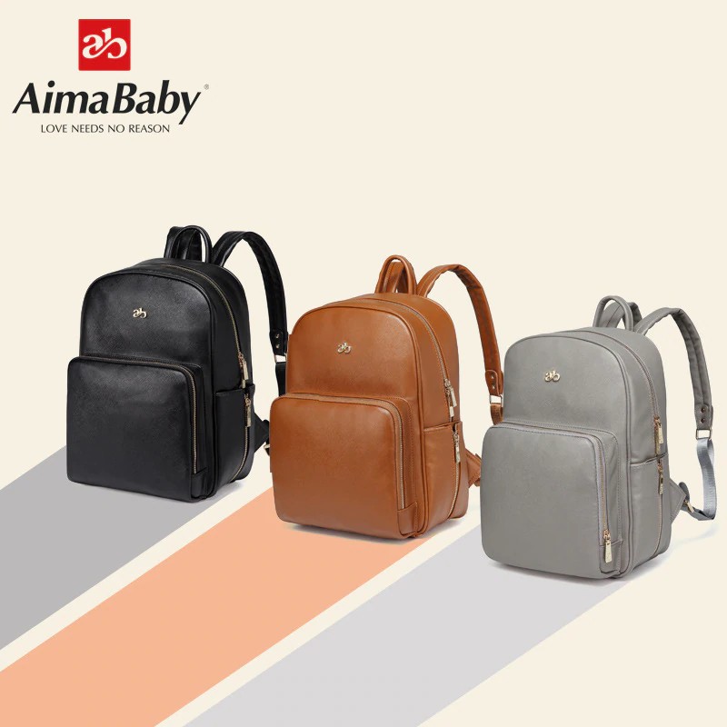 leather nappy bag backpack