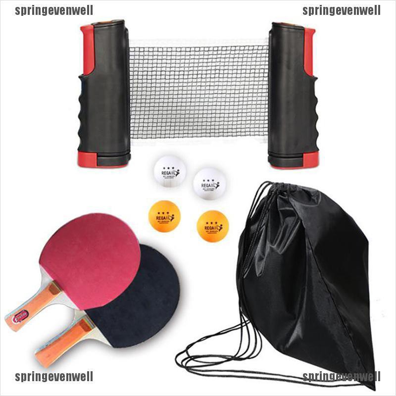 Hot Sale Table Tennis Kit Ping Pong Set Portable Retractable Net 2 Bats 4 Balls 1 Bag Shopee Philippines