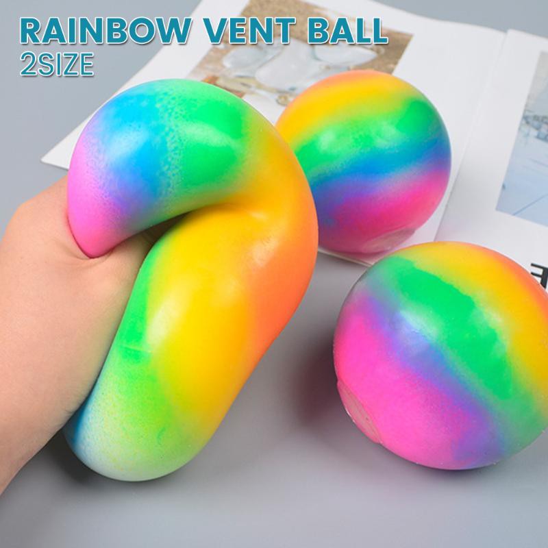7/9CM Stress Balls Rainbow Colorful Soft Foam PU Squeeze Squishy Balls Toys  for Kids Children Adults Stress Relief Funny Toys | Shopee Philippines