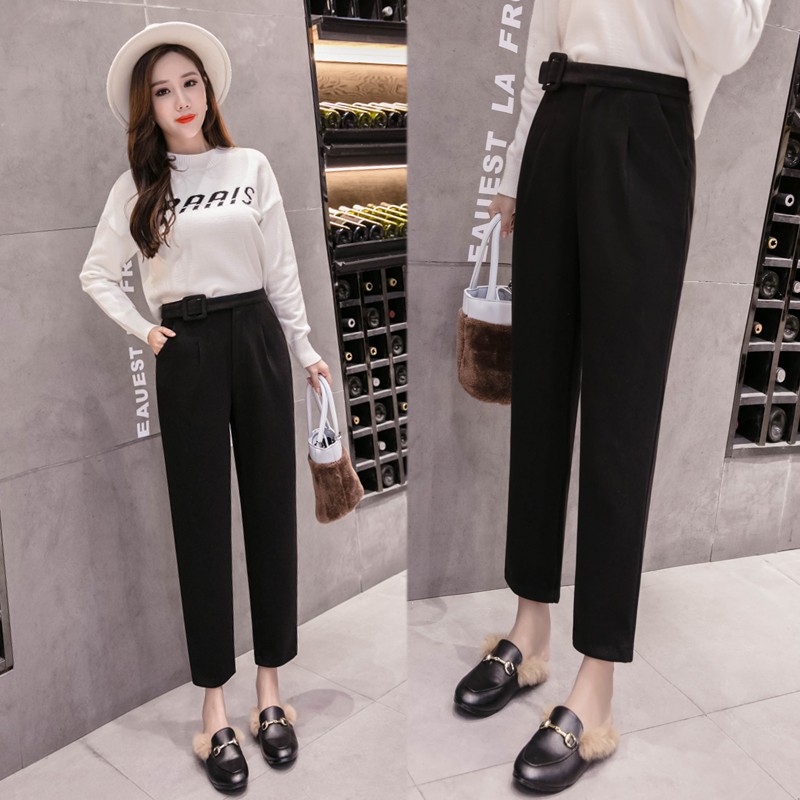 women's high rise suit pants