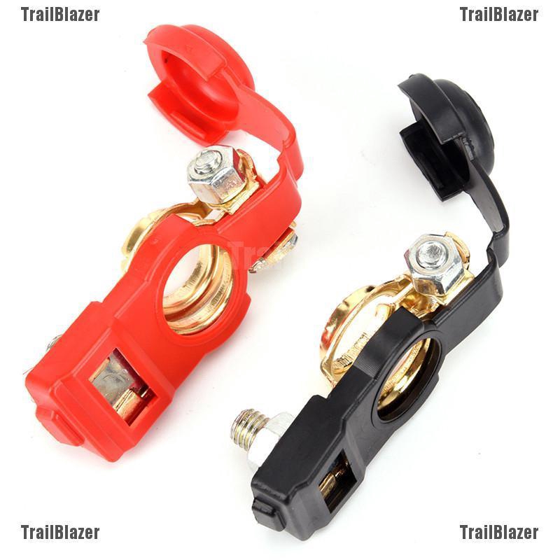 Great Connection and Corrosion Resistance,1Pair,for Van,Boat and More. Negative and Positive Battery Terminals Made of Brass Casting,Heavy Duty Car Battery Terminals Battery Cable Ends 