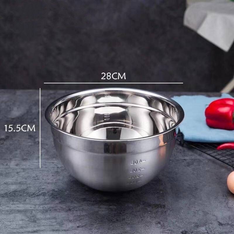 Stainless Steel Deep Mixing Bowl Kitchen Salad Cooking Bowls Baking Accessories 