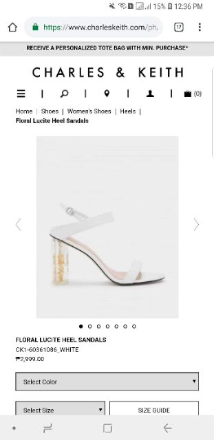 charles and keith lucite heels
