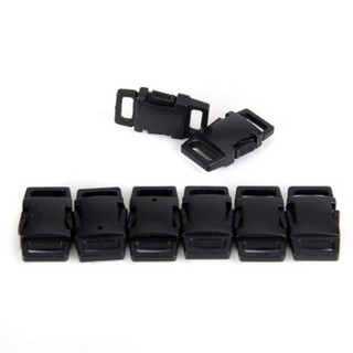 50pcs Durable Hard Plastic Side Release Buckles for Webbing /Dog Collar /Paracord Bracelets (Black) #2
