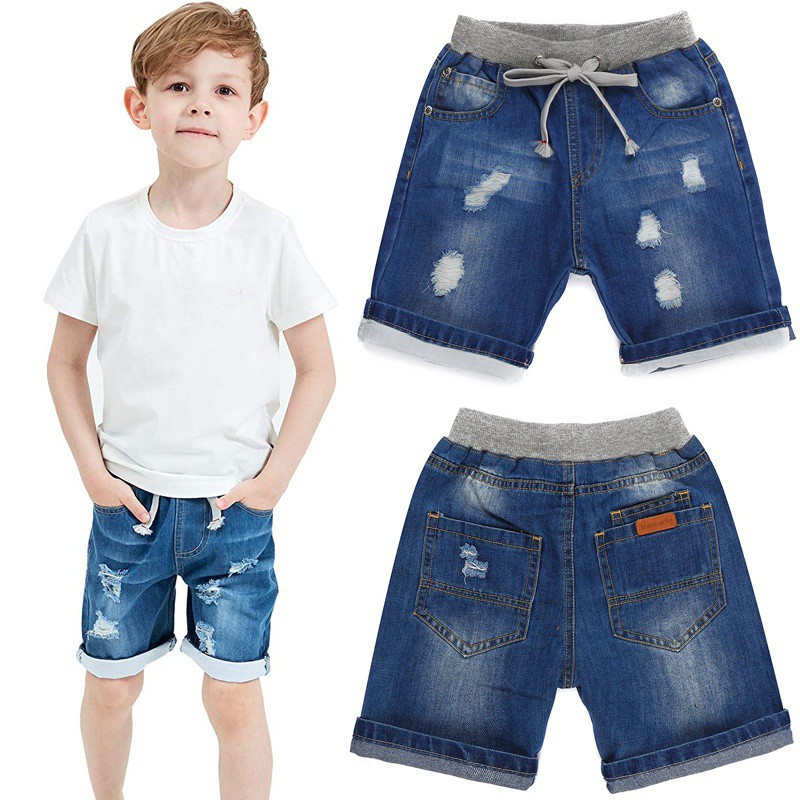 kids blue ripped jeans