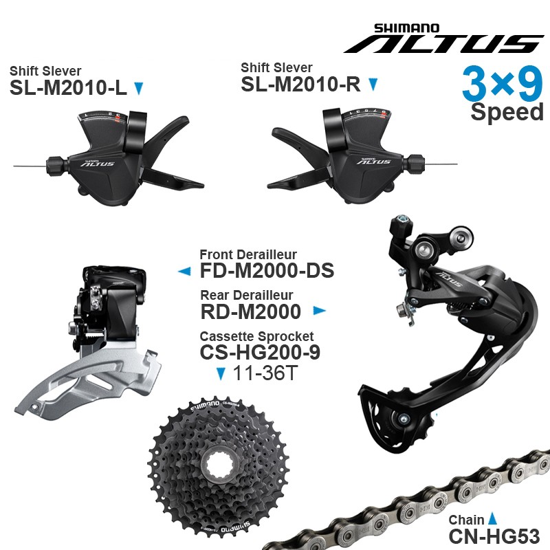 shimano altus groupset 3x9