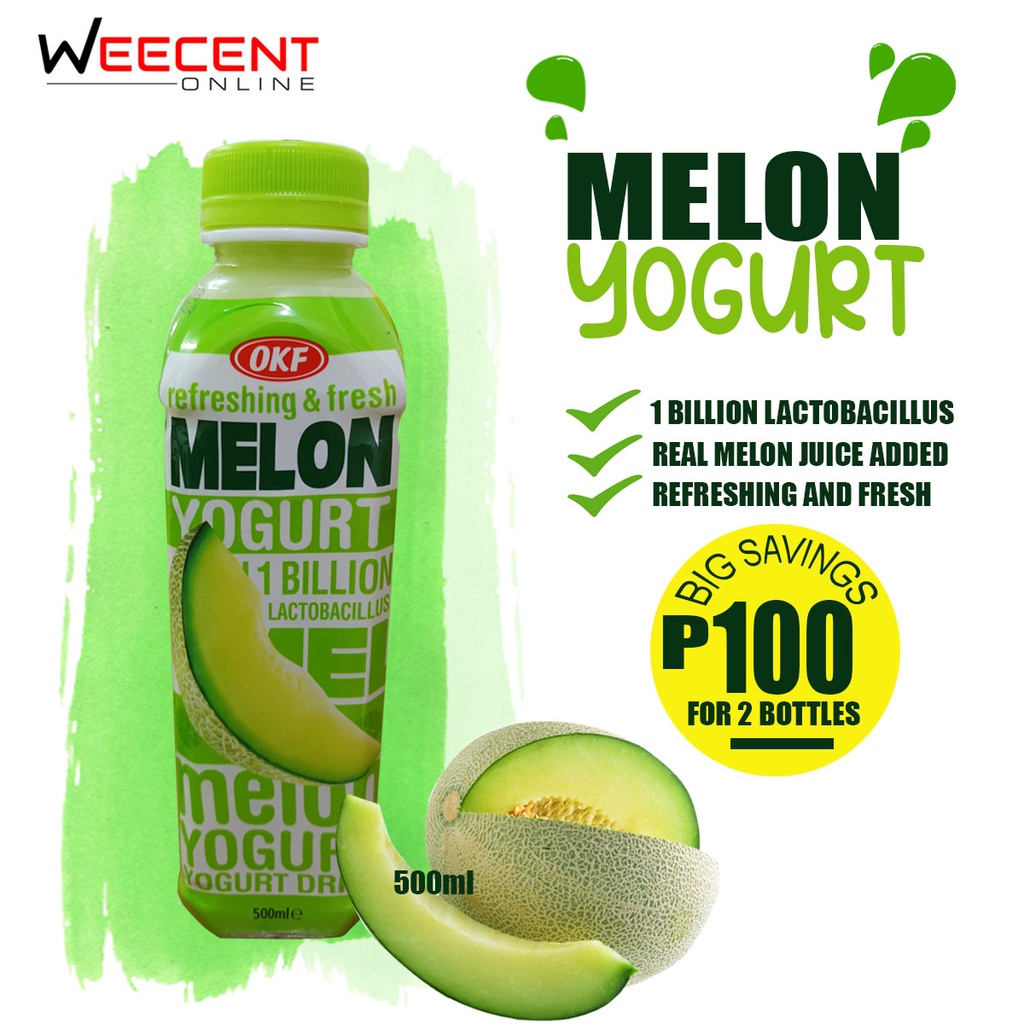 OKF MELON FLAVORED YOGURT DRINK 500ml (IMPORTED FROM KOREA) Shopee