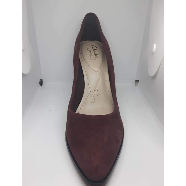 clarks burgundy heels