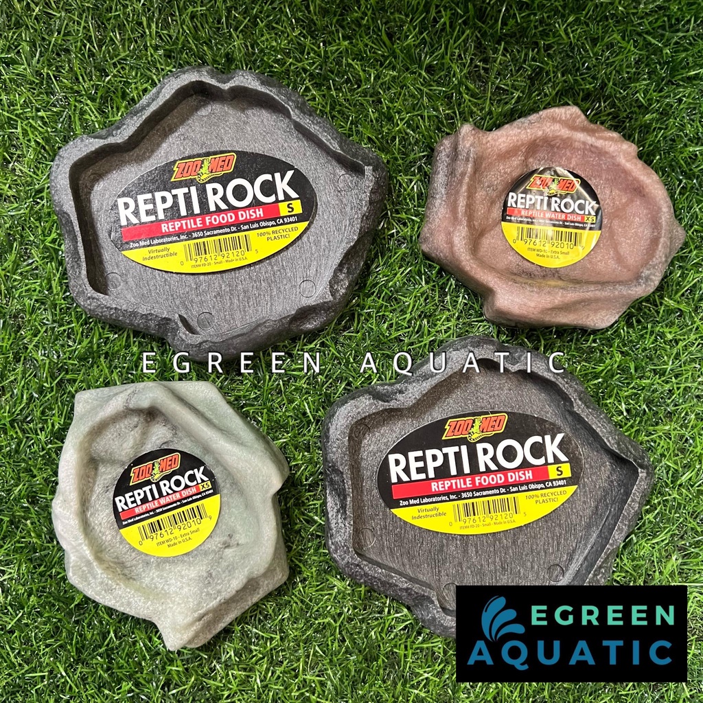 Reptile Food & water Dish Zoomed Repti Rock Tortoise Snake Lizard