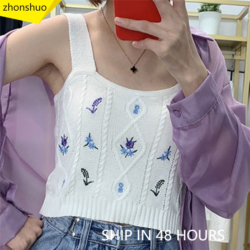 Sexy Crochet Women Crop Top Knitted Boho Beachwear Bustier Camis Shopee Philippines