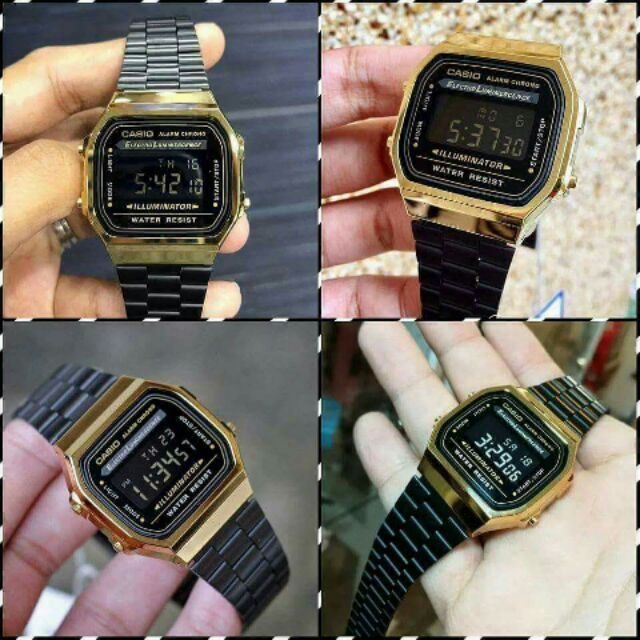 casio vintage black gold