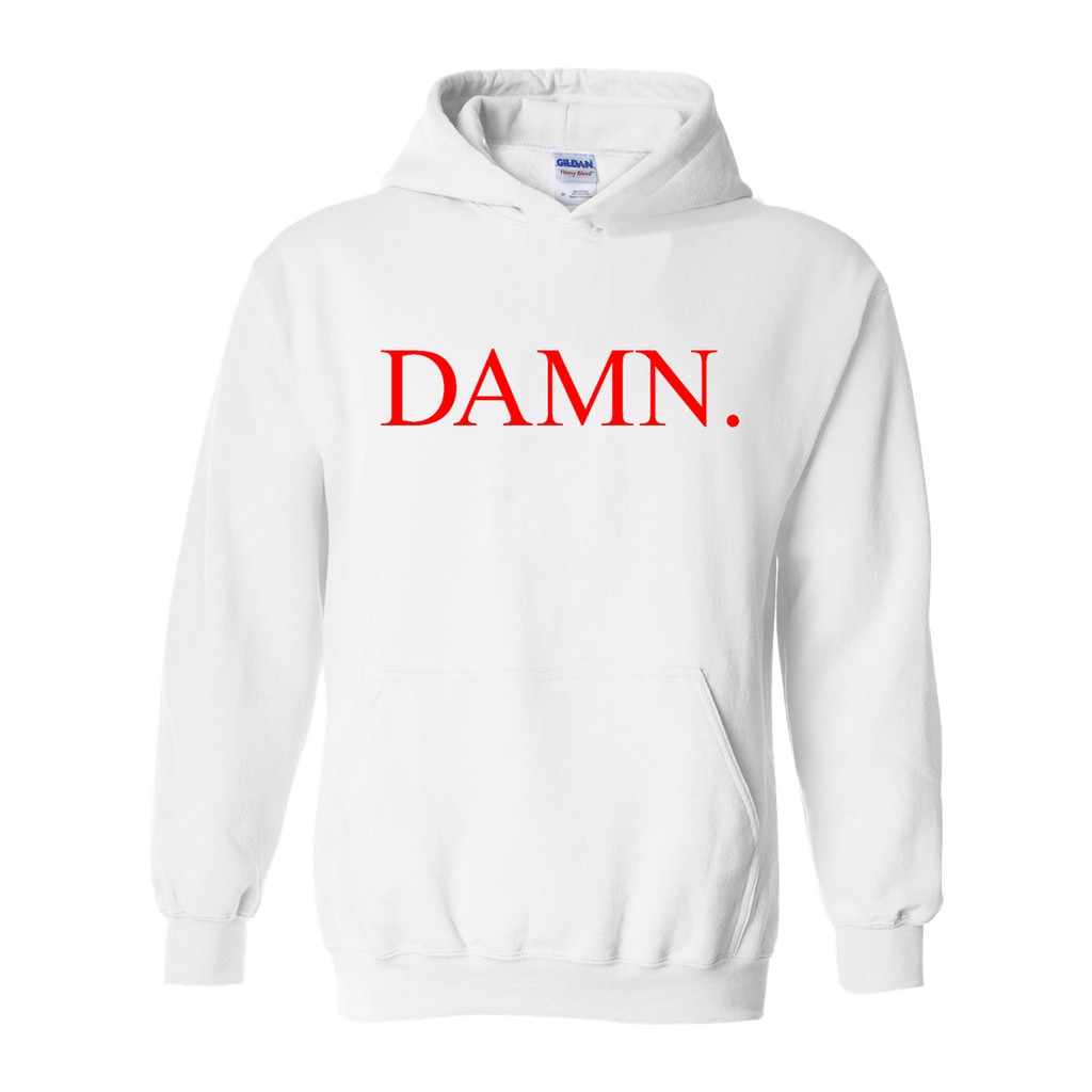 damn hoodie white