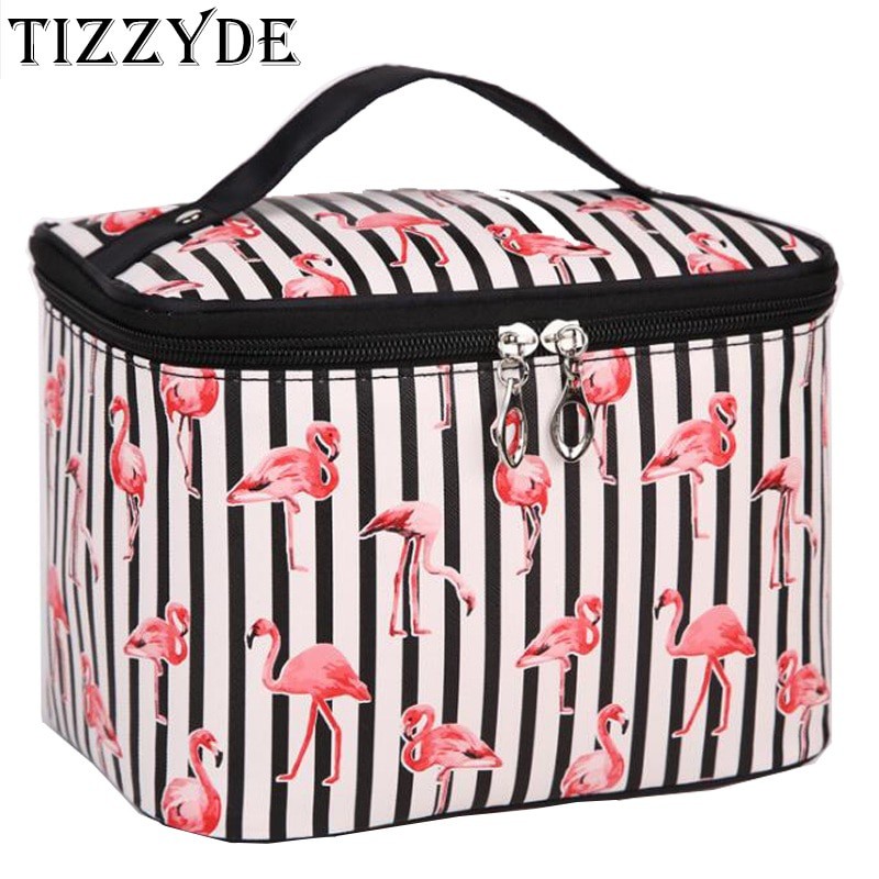 New Flamingo Cosmetic Bag Necessaire Travel Organizer Make up Box