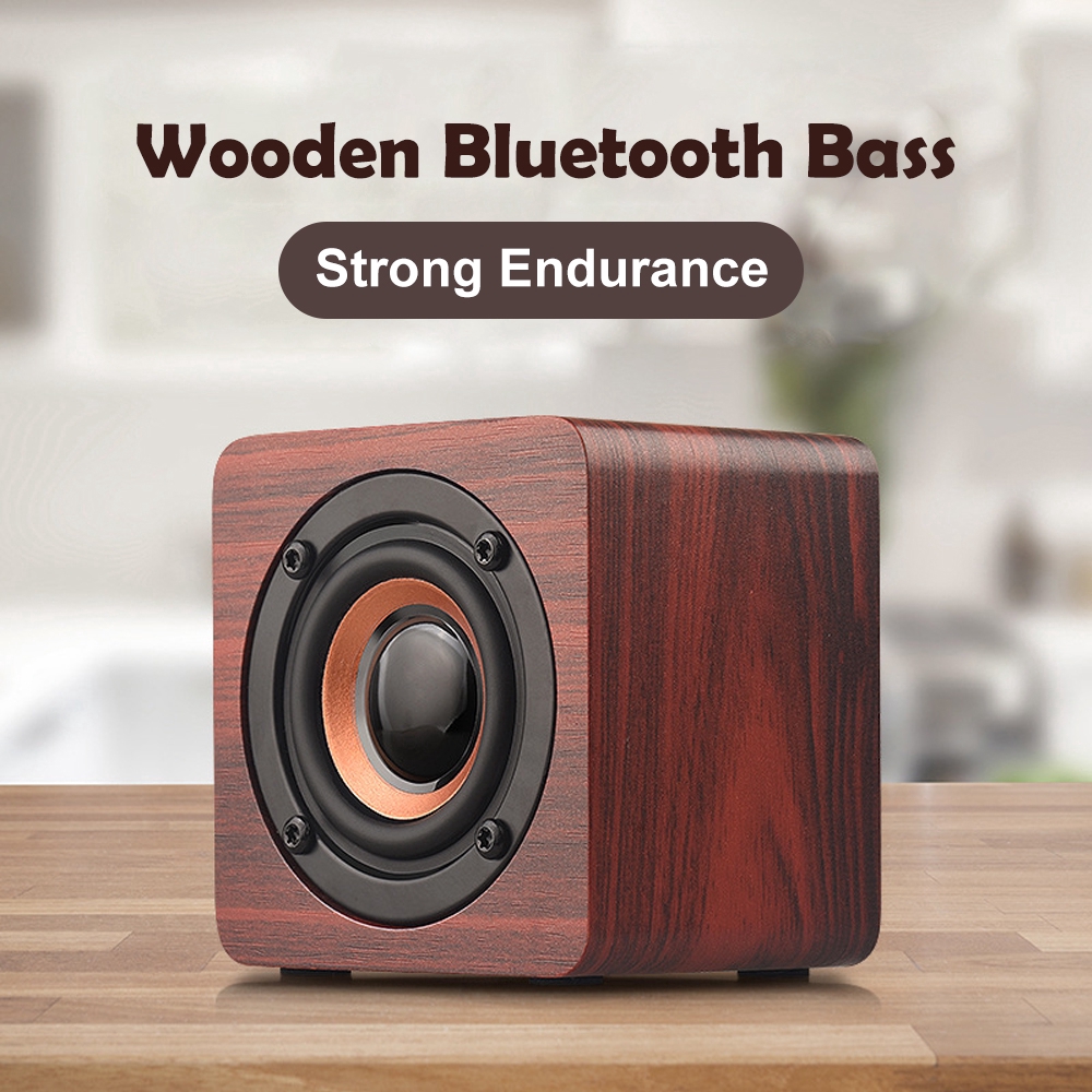 wood grain bluetooth speaker