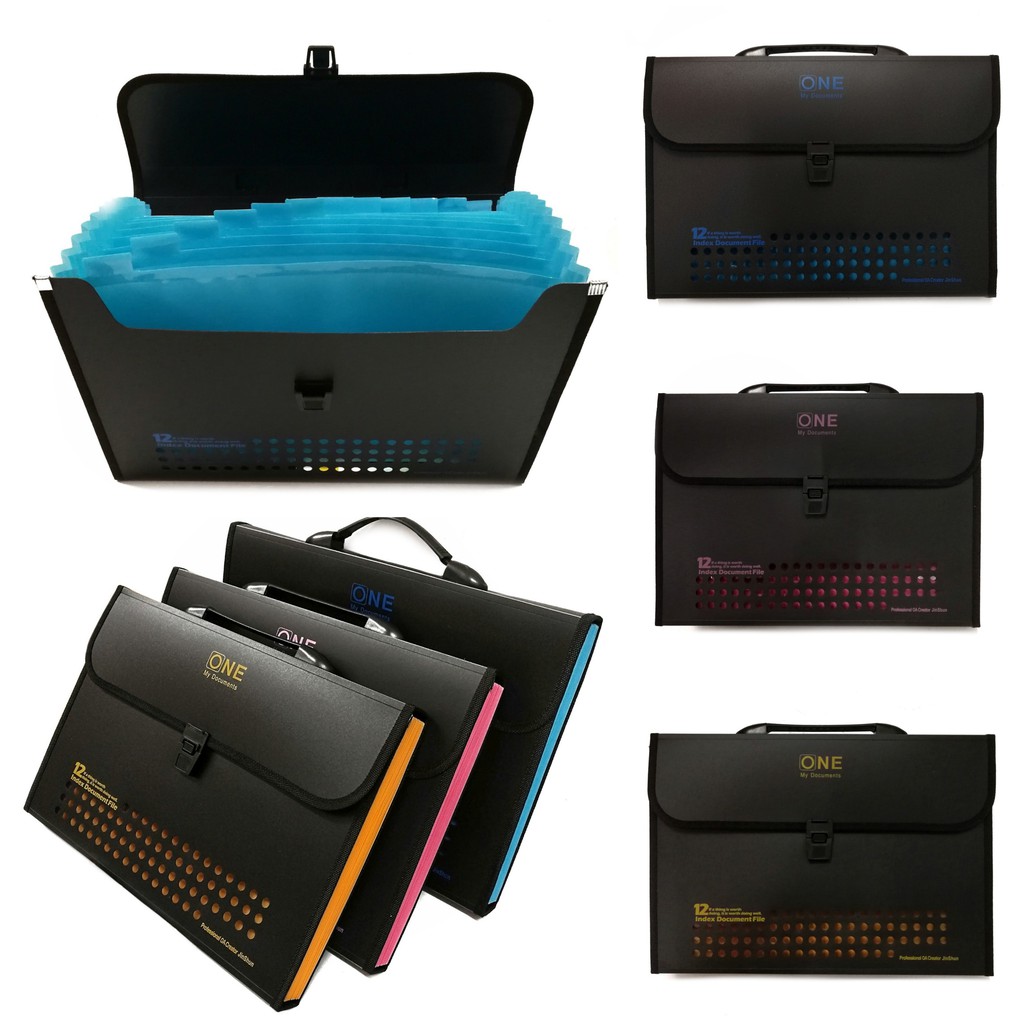 870F LONG (FC) BLACK EXPANDABLE ENVELOPE FILLING CASE WITH HANDLE