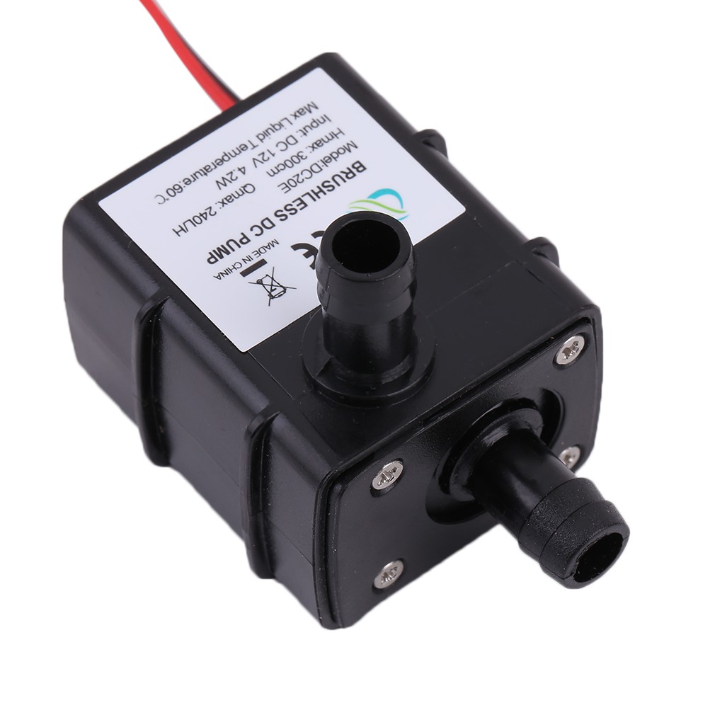 【Best price】genuine 12V DC universal ultra quiet mini brushless submersible water pump 240L/H Black