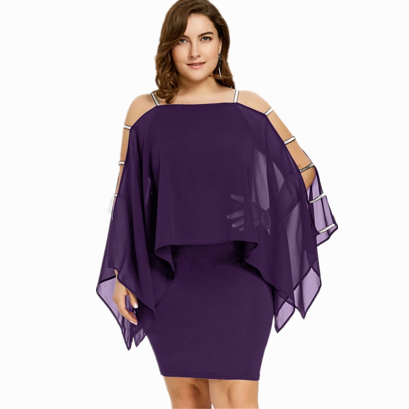 women's plus size purple dress