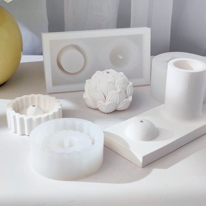 SIY Incense Stick Holder Silicone Resin Mold Gypsum Candlestick Molds