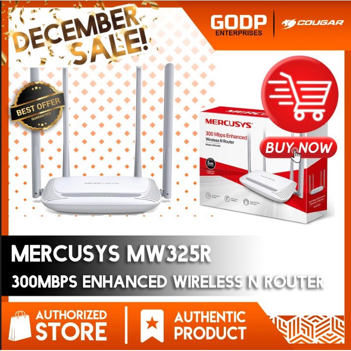 Mercusys Mw325r 300mbps Enhanced Wireless N Router Mw 325 R Router Repeater Switch Ap Shopee Philippines