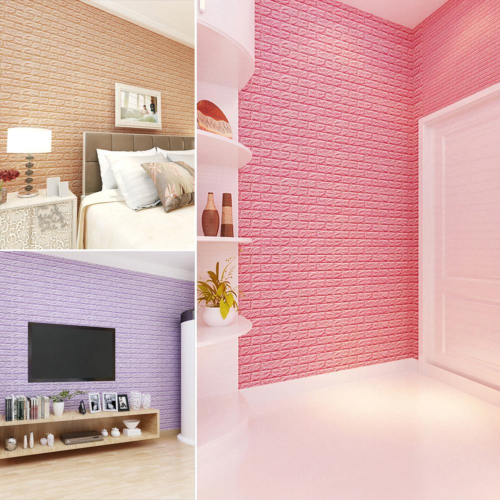 PE Foam  3D  Brick  Wall Sticker DIY Self Adhesive Wallpaper  