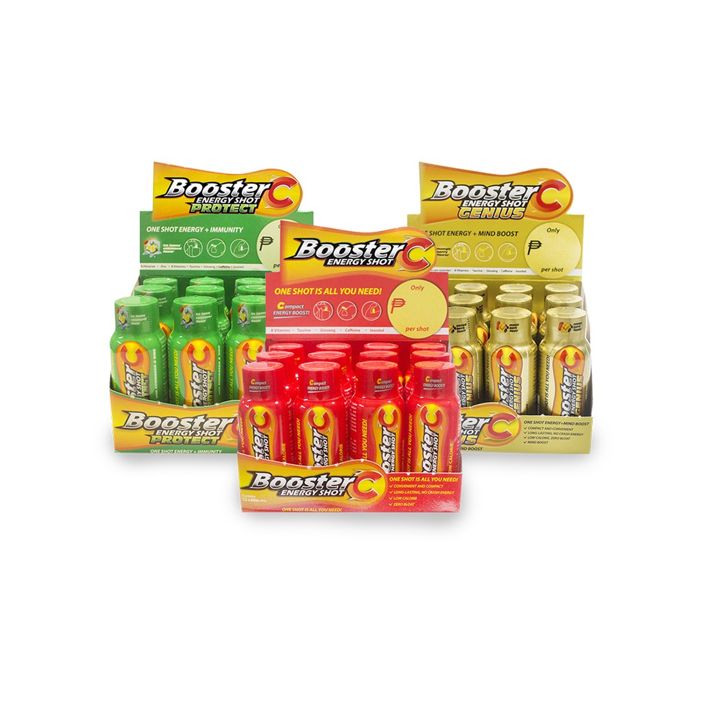 Booster C Energy Shot Trio variants 60mL Set of 36 Shopee Philippines