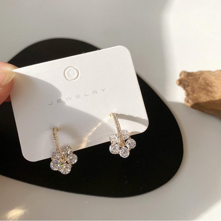 Aglaia Bloom Earrings Flower Crystal Earrings Shopee Philippines
