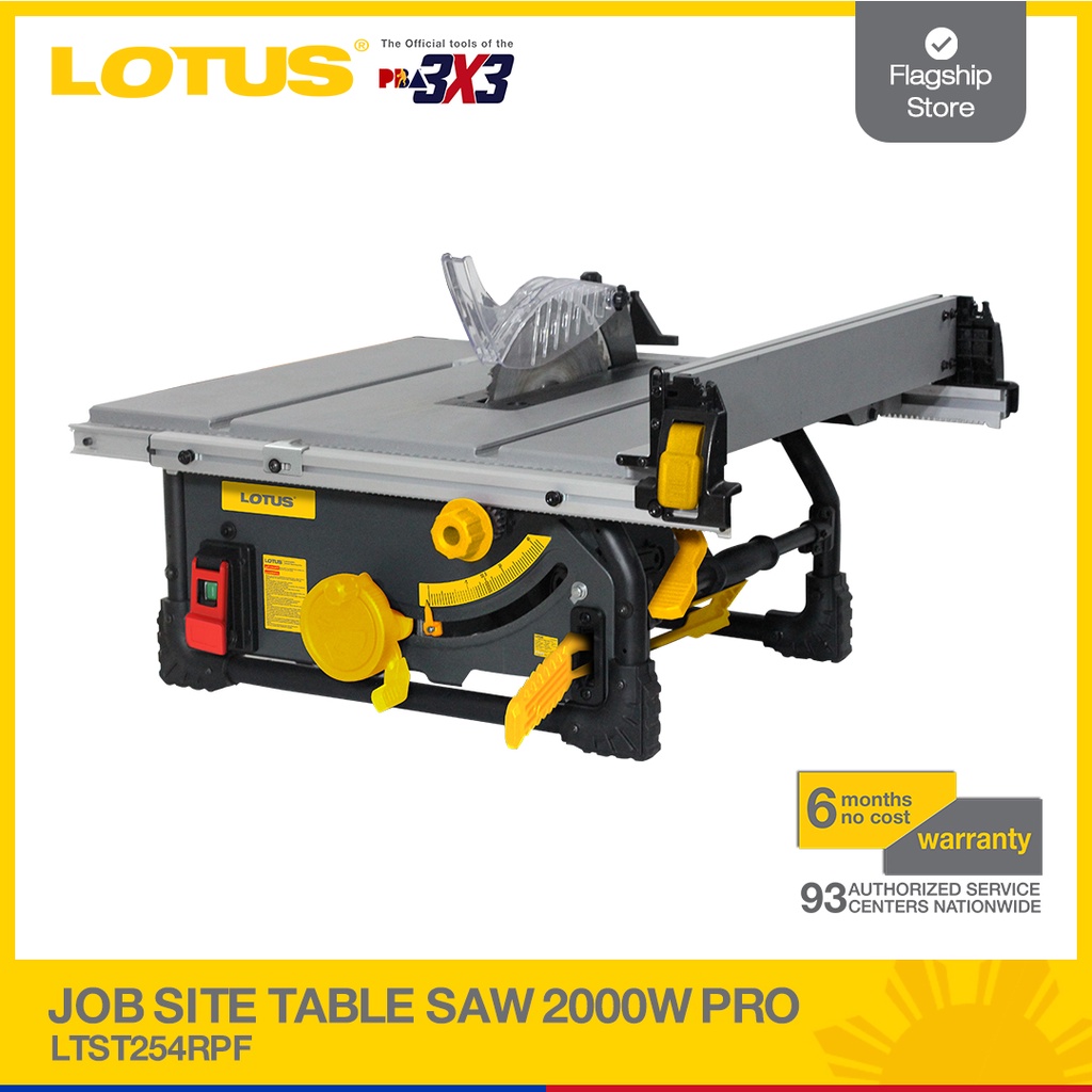 Lotus 2000W Jobsite Table Saw PRO LTST254RPF RACK & PINION FENCE