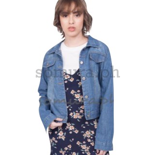 denim jacket buttoned up