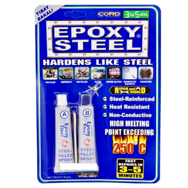 EPOXY STEEL 15gms (HARDENS LIKE STEEL) Shopee Philippines