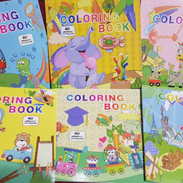 ANIMAL THEMED COLORING BOOKS (SET OF 6) Shopee Philippines