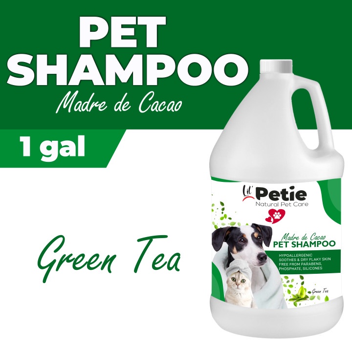 (G) 3.8 Liters Petie Green Madre De Cacao Pet Shampoo with Aloe Vera Natural Organic #1