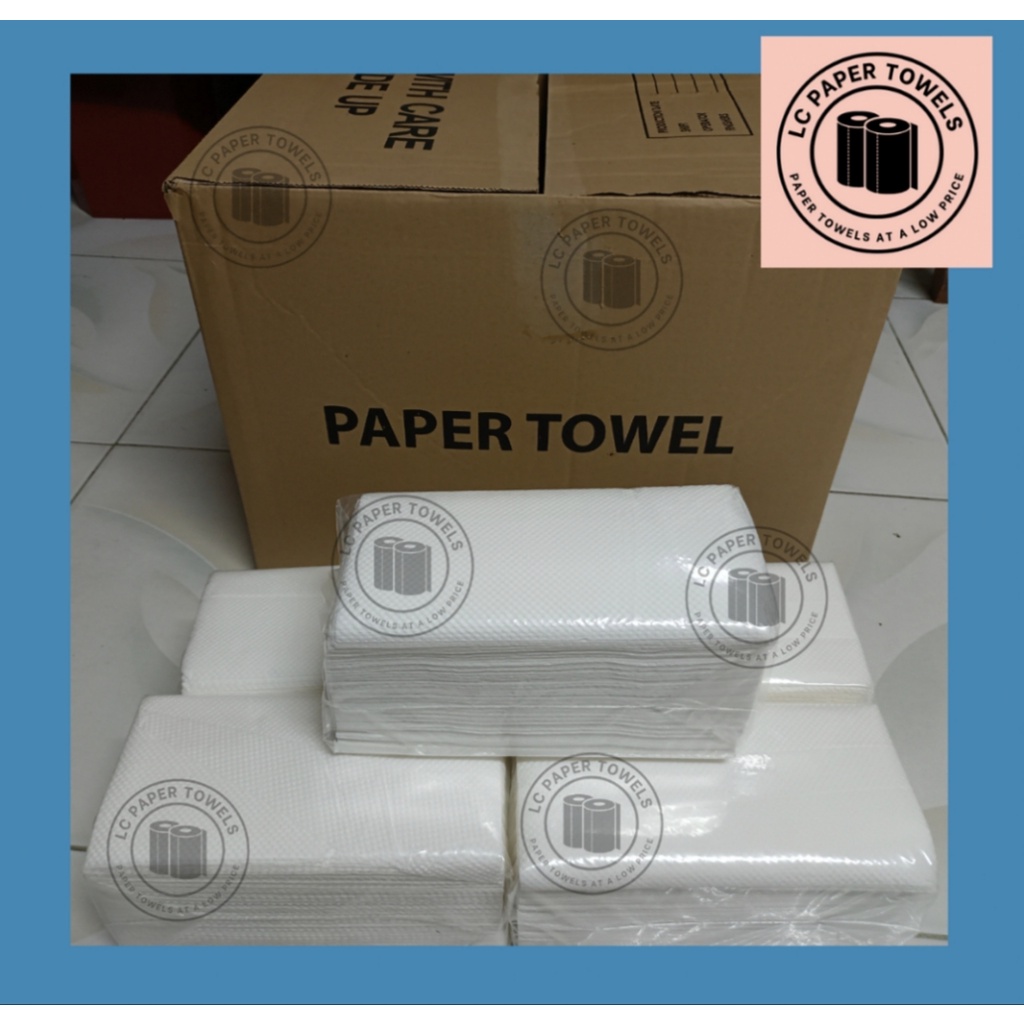 Virgin Pulp Interfolded Paper Towel Facial Tissue 150 pulls 30 GSM 1