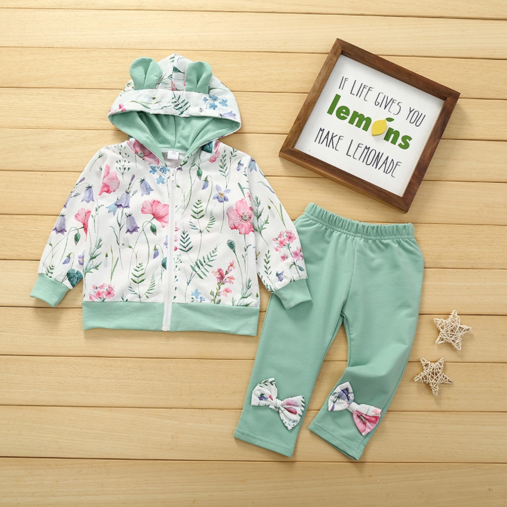 baby girl hoodie set