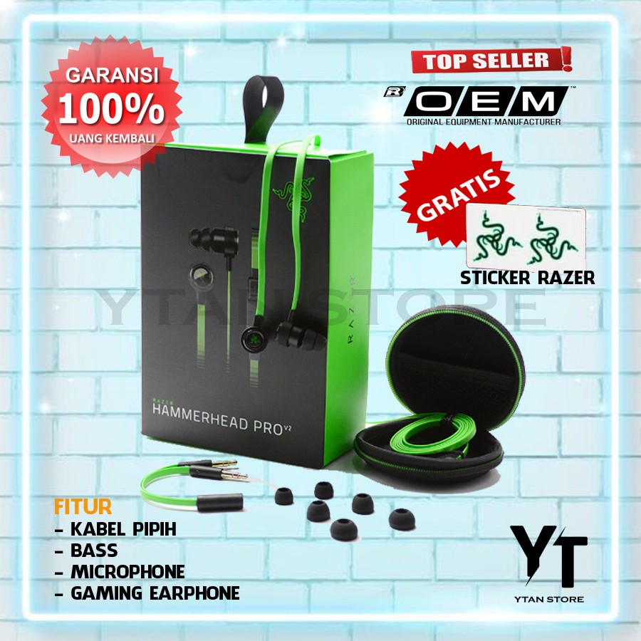 Razer Hammerhead Pro V2 Pubg Cable Gaming Headset Shopee Philippines